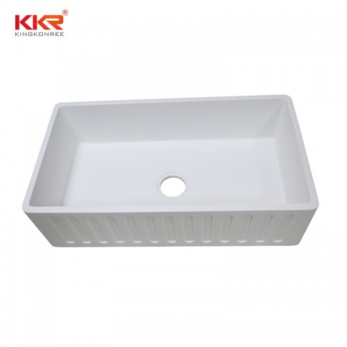 KKR Modern Design Stone Resin Basin Wall Mounted Acrylic Solid Surface Wash Basin 