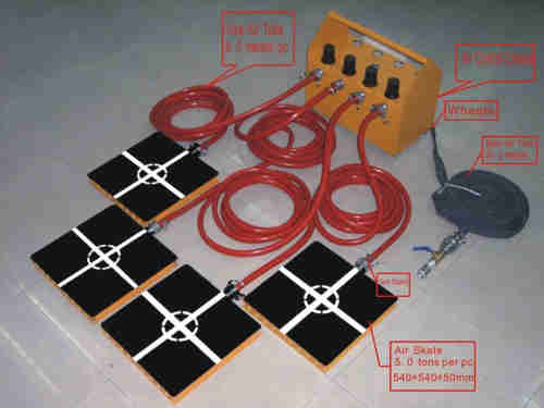 Air casters rigging systems Air bearings and casters update information