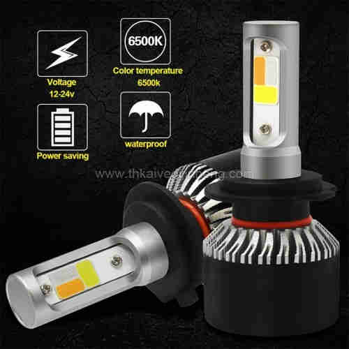 2 three color dimming explosion flashed automobile LED headlamp refitted LED lamp fog lamp H4 H7