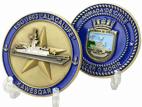 Custom Metal Chilean Navy Challenge Coins