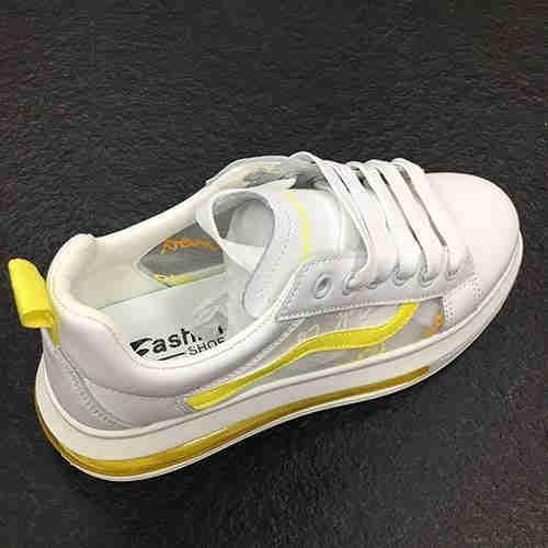 Breathable little white shoes Women's air cushion sports casual shoes PU material non-slip