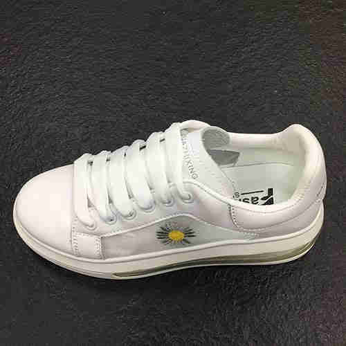 Small white shoes breathable heighten versatile leisure breathable trainers air cushion shock absorp