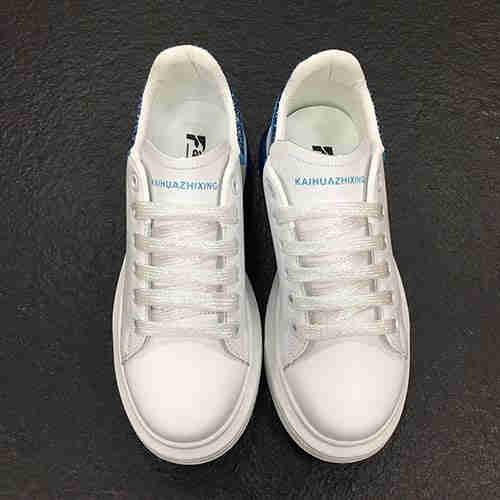Flat white casual air cushion sneakers platform shoes PU non-slip breathable shoes