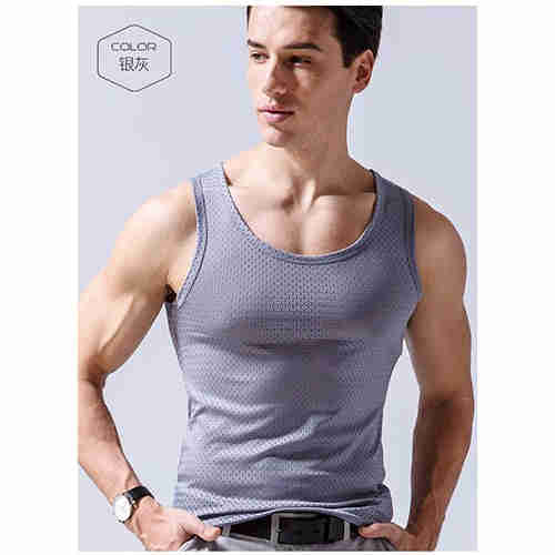 Ice screen eye vest for men to wear fitness hurdle sport loose thin quick dry breathable summer stra