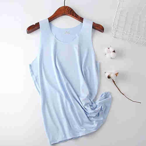 Men's ice cream seamless vest slim body-hugging summer sport with a thin underneath sweatshirt