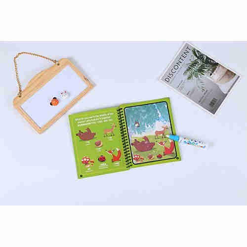 Children's puzzle magic magic water painting book Kindergarten children creative manual reusable pai