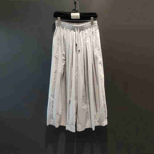 The new trend nine - minute Hong Kong style versatile straight leg casual wide-leg pants