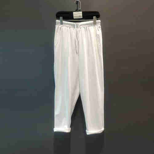 Summer style of thin loose slightly break Haroon nine - minute trousers
