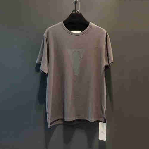 New round neck popular logo triangle printed loose short sleeve cotton T-shirt