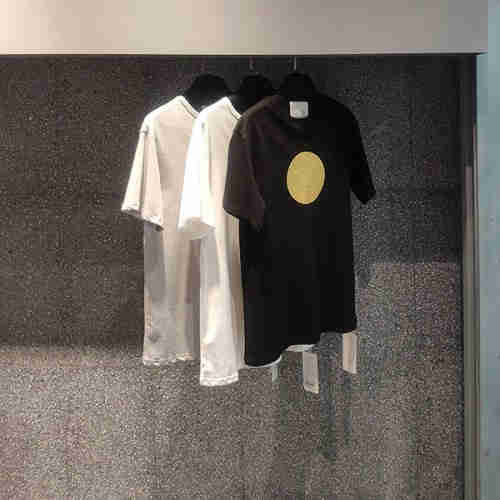 2020 summer round bronzing printing trend round collar cotton short-sleeved T-shirt