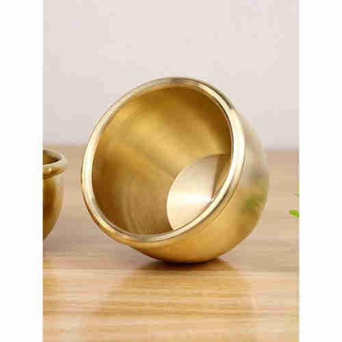 Pure copper cylinder furnishing office creative multi-functional ashtray incense burner coronet hous