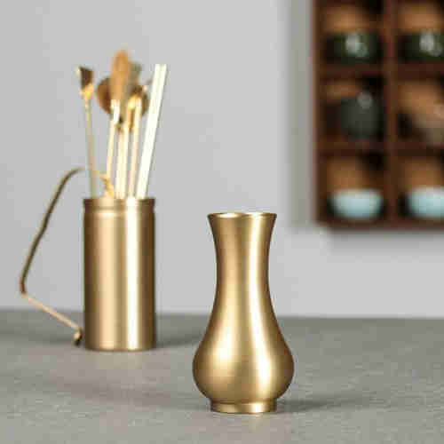 Pure copper incense bottle Copper bottle storage bottle entry utensils seven sets of tools incense s