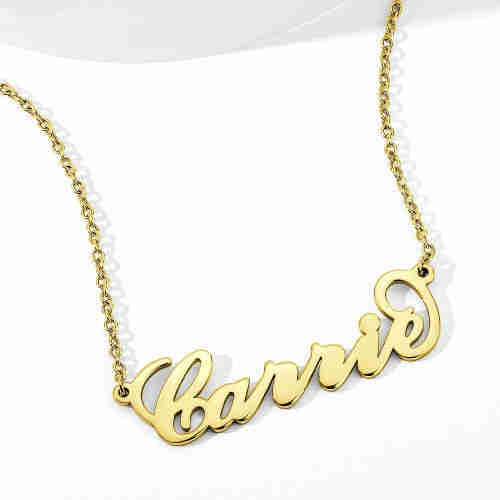 Soufeel Gold "Carrie" Style Name Necklace-Mother's Day Gift