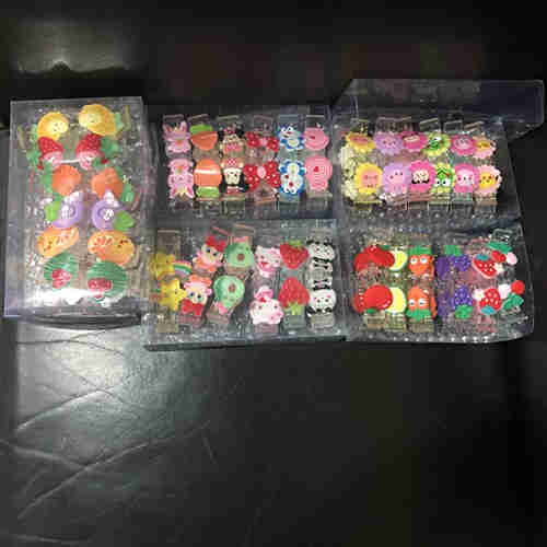 2+1 hair claw series green acrylic surface spray painting material girl fruit cartoon hair claw