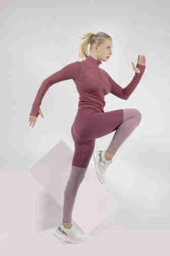 Long sleeve cardigan top yoga suit + quick dry breathable zipper coat