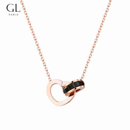 Love small waist necklace for women sterling silver clavicle chain