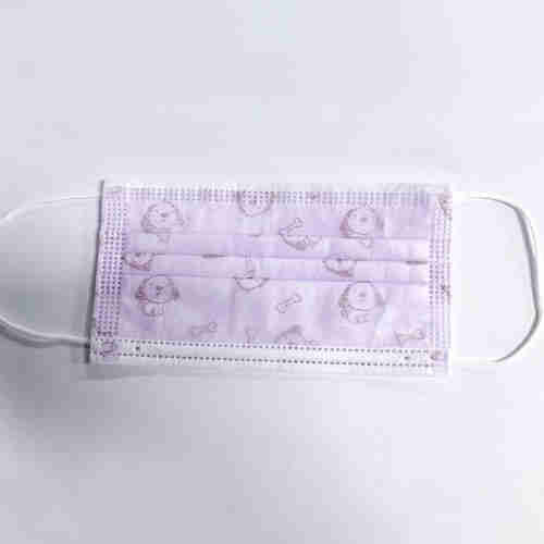 Purple pet pattern disposable protective masks dustproof smog anti-droplet factory direct sale