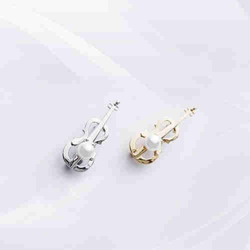 Violin series brooch
