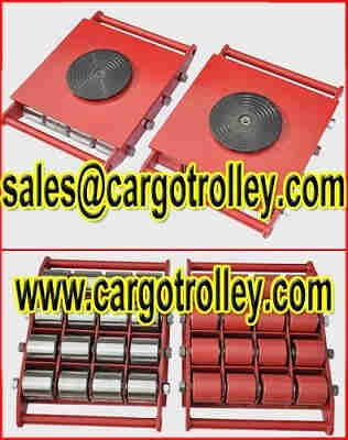 Steerable machinery moving skates details with pictures