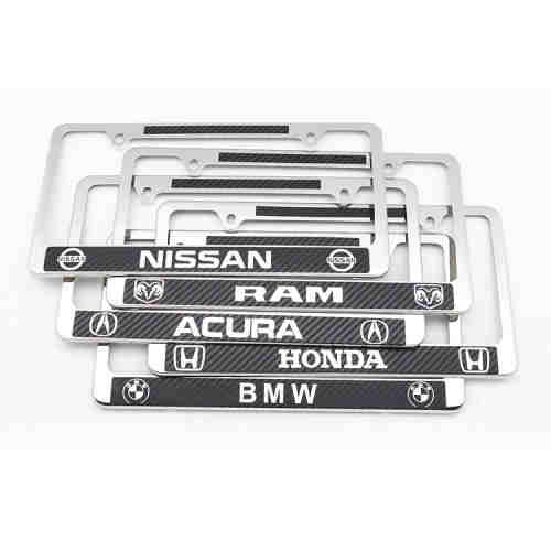  American stainless steel carbon fiber license plate frame