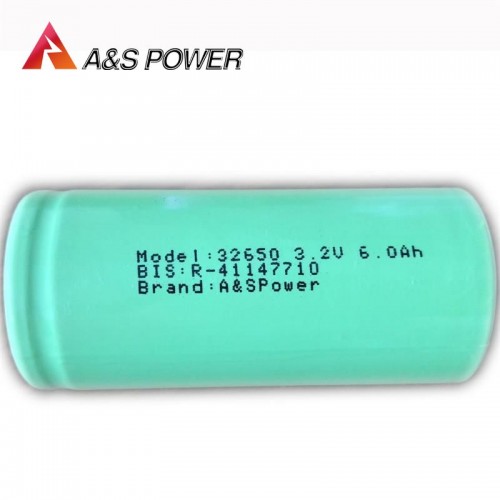  32650 LiFePO4 Rechargeable Battery 3.2V 6000mAh  Lifepo4 Battery Exporter  