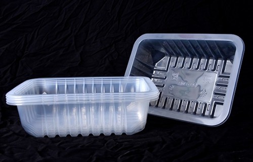 Secondary fresh supermarket rectangular plastic tray black food - grade fruit and vegetable tray pla