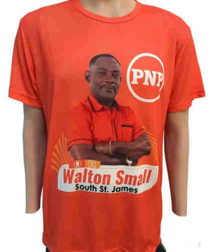 Heat transfer print cheap T-shirts presidential ads campaign wear short sleeves