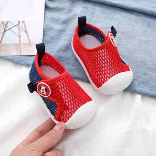 QUEQUN soft sole breathable hollow single mesh shoes Toddler shoes Children's shoes