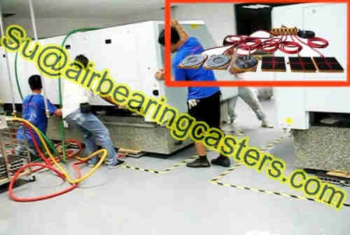 Air skates for moving machines with no pollution