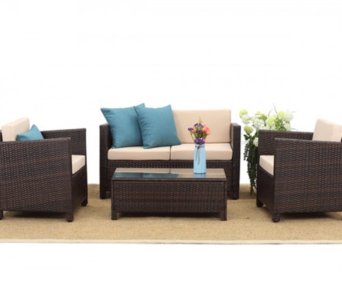 4 PCS PE Rattan Outdoor Living Sofa Set Best Seller