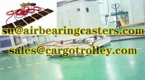 Air caster applied on moving and handling works