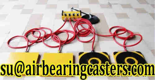 Air bearing load movers with four or six air modules