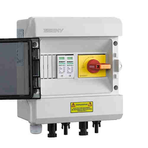 ZJBENY BHS-1/1M 600V DC Solar PV Combiner Box Pre-wired MC4 Connectors