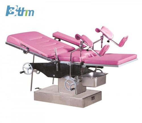 Manual gynecological operating table