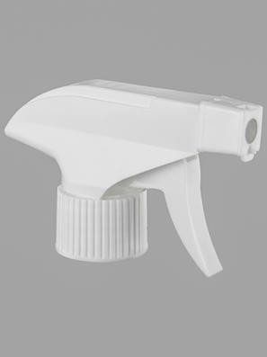 White PP Plastic Ribbed Skirt Trigger Sprayer