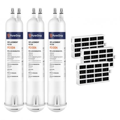 3pk EDR3RXD1, 4396841, Filter 3 Refrigerator Water Filter with Air Filter
