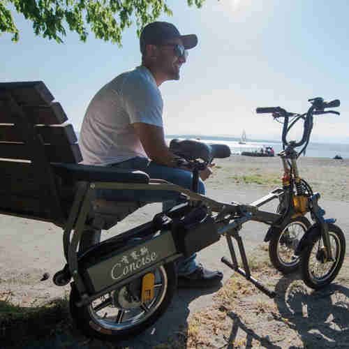 H-12-3R Perfect Foldable Electric Tricycle With 2 Seats For Adults 3 Wheels 