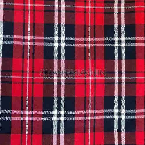 New Plain Weave TR Fabric Spring and Summer Shirt School Group Yarn-dyed Plaid