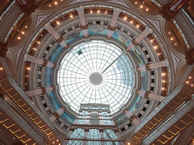Shopping mall skylight