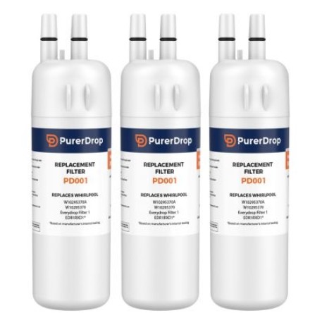 3pk EDR1RXD1, W10295370A, Filter 1 Refrigerator Water Filter by PurerDrop