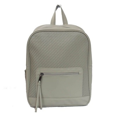 Woven Texture Leather Backpack
