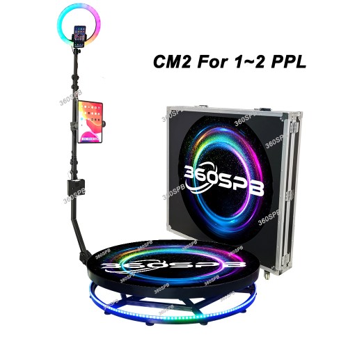 360SPB CM2 27" Classic 360 Photo Booth Adjustable Automatic And Manual Spin For Events Weddings