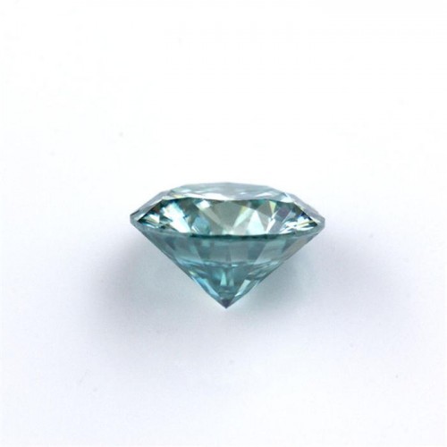 Blue Color Round Brilliant Cut Moissanite