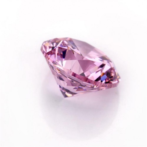 Round Brilliant Cut Pink Color Cubic Zirconia