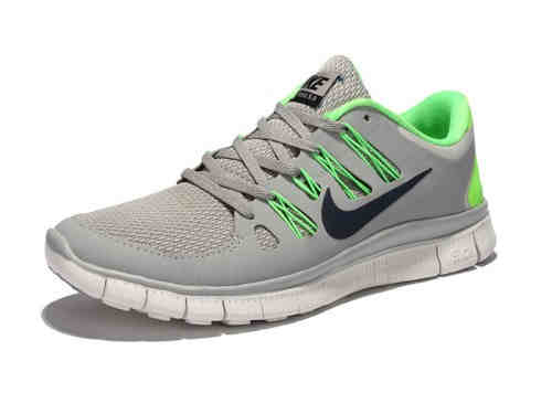 100% True Mens Nike Free 5.0 V2 Breathe Grey Lime Shoes Outlet