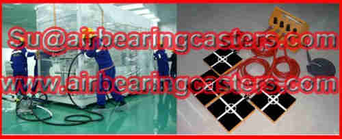 Air caster rigging equipment applied on moving heavy loads