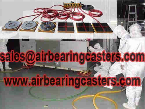 Air caster rigging systems details 