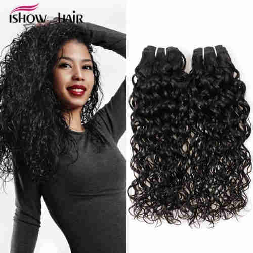 Brazilian human virgin hair weft  water wave style 