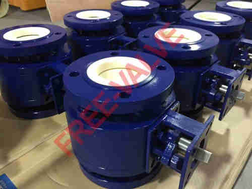 Flange Type Abrasion Resistant Zirconia Ceramic Lined Ball Valve