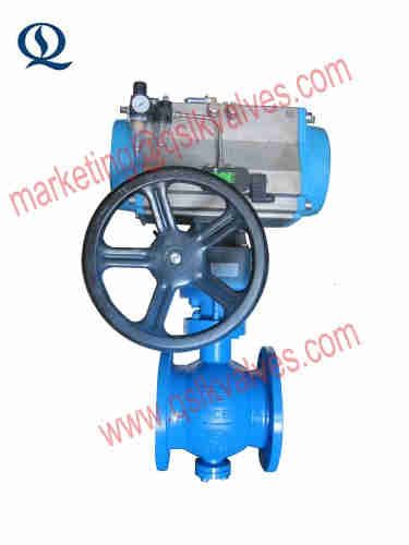 Pneumatic segment ball valve for dust collection system in iron and steel industry   